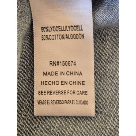 Billy T Lila Shirtdress Womens Denim Chevron Button Front Blue Dress Small - Picture 10 of 12